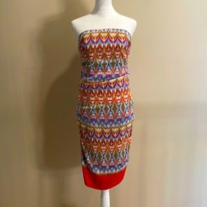 Strapless Multicolor Nicole Miller Size 4